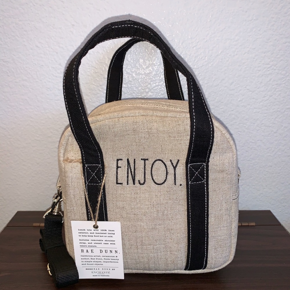 Rae Dunn Lunch Bag “ ENJOY “